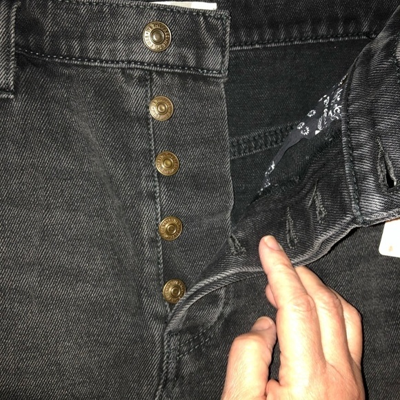 We the Free Size 27 Black denim distressed, vintage inspired, mini skirt. - Picture 3 of 10